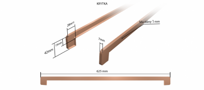 Plastová krytka oboustranná boční 600 mm (k dřevotřískovým parapetům)